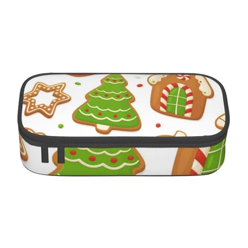 ZORIN Federmäppchen für Mädchen Jungen Große Kapazität Federmäppchen Cartoon Lebkuchen Kekse Stifttasche Tragbare Make-up-Tasche für Schule Büro Studenten Teenager, Schwarz , Einheitsgröße, Münzbeutel