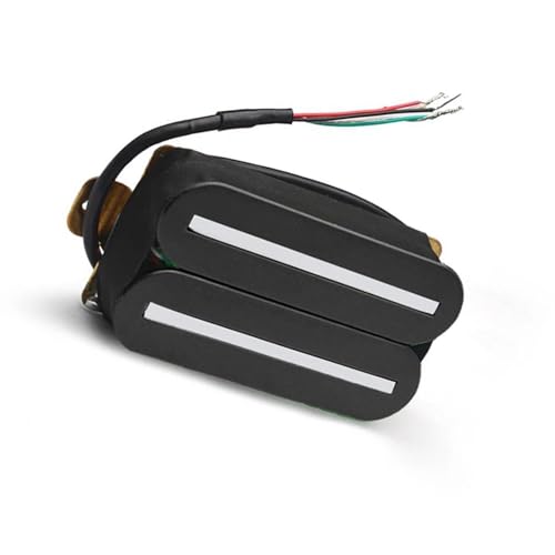 E-Gitarre Humbucker Pickup Keramik 4-Drähte Gitarrenteile Mit 57mm Stahlstange Multi Color e gitarren tonabnehmer (Color : Black-Sliver)