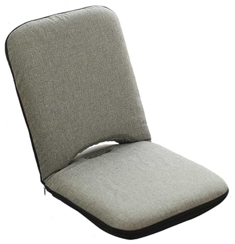 Bodenstuhl Klappbar, Tragbarer Bodenstuhl Mit Rückenstütze Japanischer Beinloser Bodenstuhl 5 Geschwindigkeiten Höhenverstellbar,Bodensofa Bodenkissen Reading Chair A,43 * 52 * 50cm