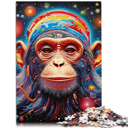 Puzzle | Puzzles Bunter Kunstaffe, 1000-teiliges Puzzle aus Holz, lustige Aktivitäten zu Hause, Geburtstagsgeschenk, Reisegeschenke, 1000 Teile (50 x 75 cm)