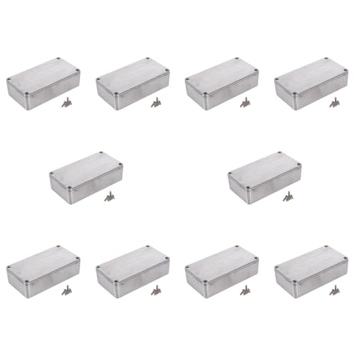 Pluuttiem 10X Diecast Aluminium Electronics Project Box GehäUse Instrument Wasserdicht, Standard 1590B 112X60X31mm