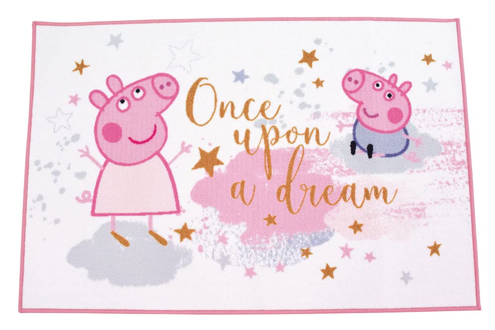 Fun House 713629 Peppa Pig Teppich für Kinderzimmer, 120 x 80 cm