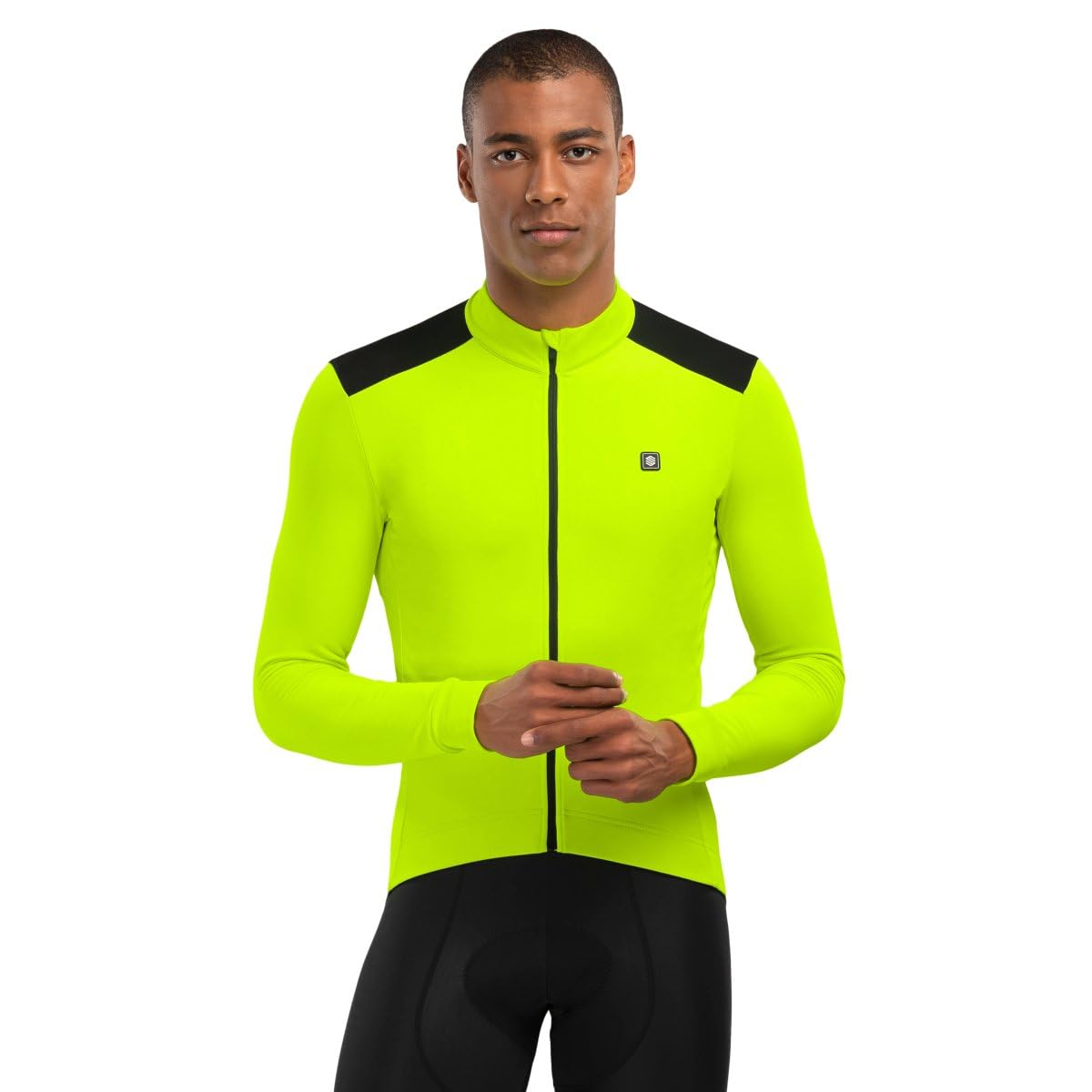 SIROKO - Langärmeliges Thermo-Radtrikot M4 Atlantis - XS - Neongelb/Schwarz