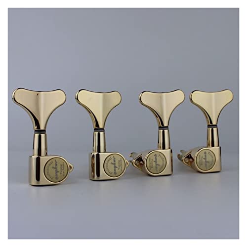 Gitarren Stimmwirbel Kopfstock verschlossene Bass-Tuner- Maschinenköpfe Gold (Color : 2R2L)