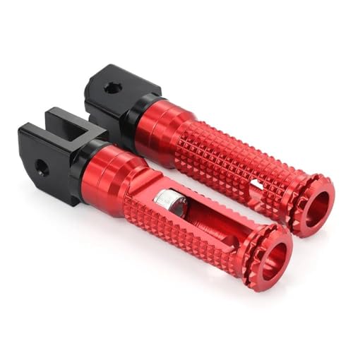 Motorrad Fußrasten Sets Motorradzubehör Fußpedal-Restadapter Reiter Passagierfußrasten Fußrasten Für Ducati Monster 659 696 795 796 797 1100 Fußrasten(Red)