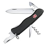 Victorinox Schweizer Taschenmesser, Picknicker, Swiss Army Knife, Multitool, 11 Funktionen, Dosenöffner, Schraubendreher, Feststellklinge