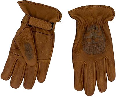 Rokker Tattoo Skull Motorrad Handschuhe, Sand, 3XL