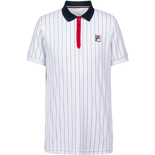 Fila Oberkörper-Bekleidung Polo Stripe1 Men Oberbekleidung, weiß, L