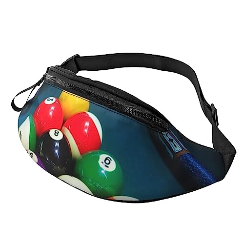 HSJFS Basketball-bedruckte Sport-Umhängetasche, lässige Brusttasche, Billard, Einheitsgröße