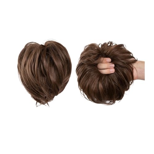 Haarteile Haarknoten Synthetisches Kunsthaar, Dutt, lockiges Band, Haarteil, Haargummi, Scrunchie, Scrunchy Wrap, unordentliches Stück, elastisch, Afro, Chignon, Cheveux, Schwanz, Hochsteckfrisur for