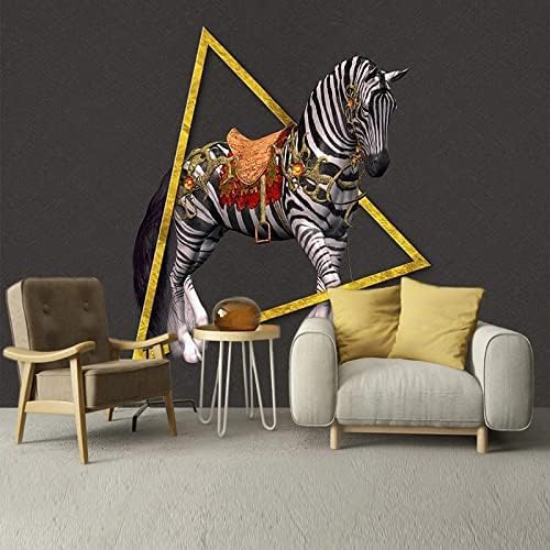 XLMING Tier Zebra Kinderzimmer 3D Tapete Home Dekoration Wohnzimmer Sofa Schlafzimmer Tv Hintergrund Wand-300cm×210cm