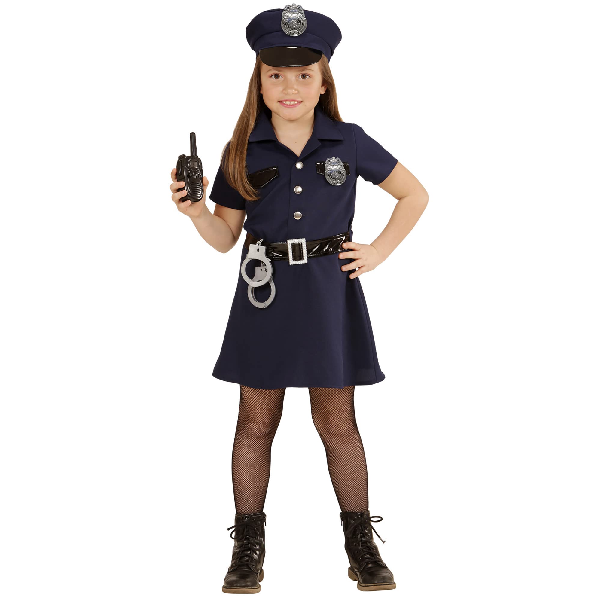 WIDMANN MILANO PARTY FASHION - Kinderkostüm Polizistin, Kleid, Uniform, Polizei Kostüm, Fasching