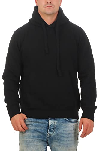 Happy Clothing Herren Pullover mit Kapuze Pulli, Größe:5XL, Farbe:Schwarz