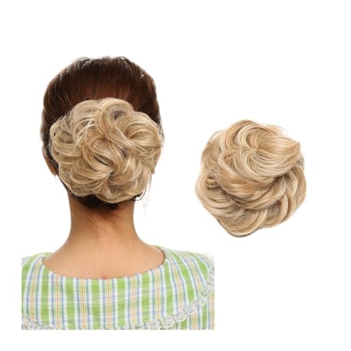 Haarteile Haarknoten Synthetischer, unordentlicher Haarknoten, Haarknoten, künstliches Haar, Chignon, elastisches Haarband, Haarteile for Frauen, Hochsteckfrisur, Donut-Chignon Brötchen Haare(22H613)