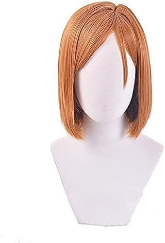 LINLINCD-Wig Anime Cosplay Anime Cosplay Perücke Cosplay Perücke Haarteil Requisiten Zubehör for Jujutsu Kaisen for Halloween Kugisaki Nobara Party Karneval