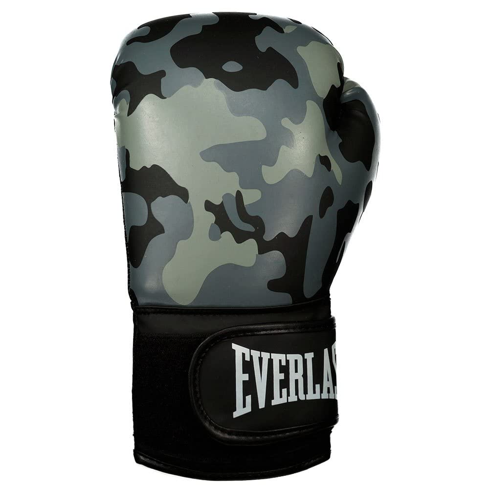 Everlast Unisex – Erwachsene Boxhandschuhe Spark Glove Trainingshandschuh, Grau Camouflage, 10oz