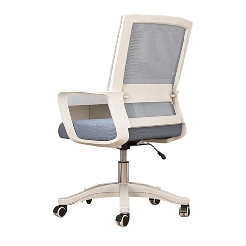 Bürostuhl Ergonomischer Schreibtischstuhl fürs Büro, ergonomischer, mittelhoher Netzrücken, rollender Arbeitsdrehstuhl, bequeme Lordosenstütze for Zuhause, Schlafzimmer, Arbeitszimmer, Wohnheim, Stude