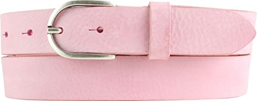 BELTINGER Kinder-Gürtel aus weichem Vollrindleder Vintage-Look 3 cm | Ledergürtel für Mädchen 30mm | Schmaler Gürtel Used-Look | Fuchsia 60cm