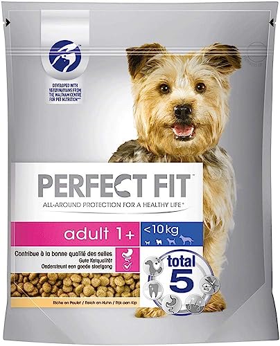 Adult 1+ Trockenfutter für kleine Hunde (<10kg), 5 Beutel, 5x825g – Premium Hundefutter trocken reich an Huhn, zur Unterstützung der Vitalität