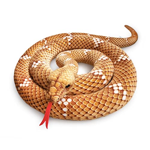 DANAIM Wasser-Anaconda-Plüschtier, realistisches Riesen-Boa-Constrictor-Spielzeug, Geschenk for Kinder, riesiges Schlangen-Reptilien-Plüschtier, Geburtstagsparty-Streich-Requisiten(Brown,280cm)