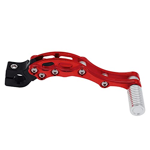 Skdvy Dirt Bike Klappbarer Schalthebel, Motorrad CNC Aluminium einstellbar Klappzahnradschieber Schaltpedalhebel Fit für 50/110/125/150 / 250cc ATV Dirt Bike Bike Bikes(Red)