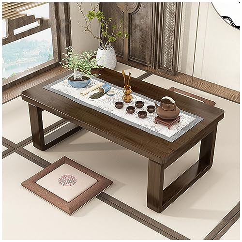 SnamicE Couchtisch für das Wohnzimmer, klappbares Design, niedriger japanischer Bodentisch, für Wohnzimmer, Esszimmer, Tee, Heimdekoration (A 120 x 55 x 31 cm) (D 120 x 55 x 31 cm)