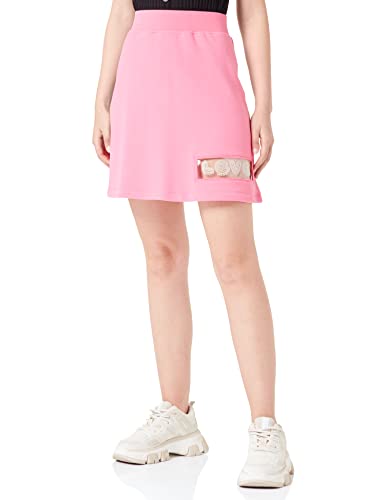 Love Moschino Women's with Optical Brand Label A-line Skirt, Fuchsia, 44