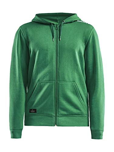 Craft Community Hoodie mit Zipper für Herren | Größe M | Team Green | Hoodie mit Reißverschluss | Sweatjacke Herren mit Kapuze | Kapuzenpullover | Sweatshirt | Mikrofaser-Baumwolle-Mix