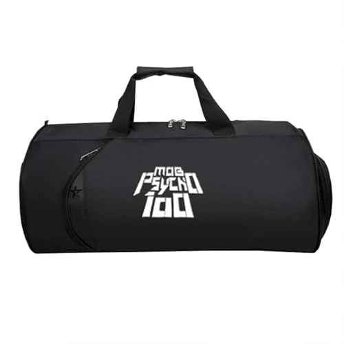 M-ob Psyc-ho 100 HandgepäCk Tasche, Leichte Faltbare Duffel Taschen, Reisetasche Weekendertasche füR Damen Herren Flugzeug(Black 3)