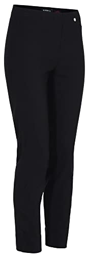 Robell Style ROSE09 – Bequeme, stretchige 7/8 Damenhose mit schmal geschnittenem Bein Farbe Schwarz Größe 42