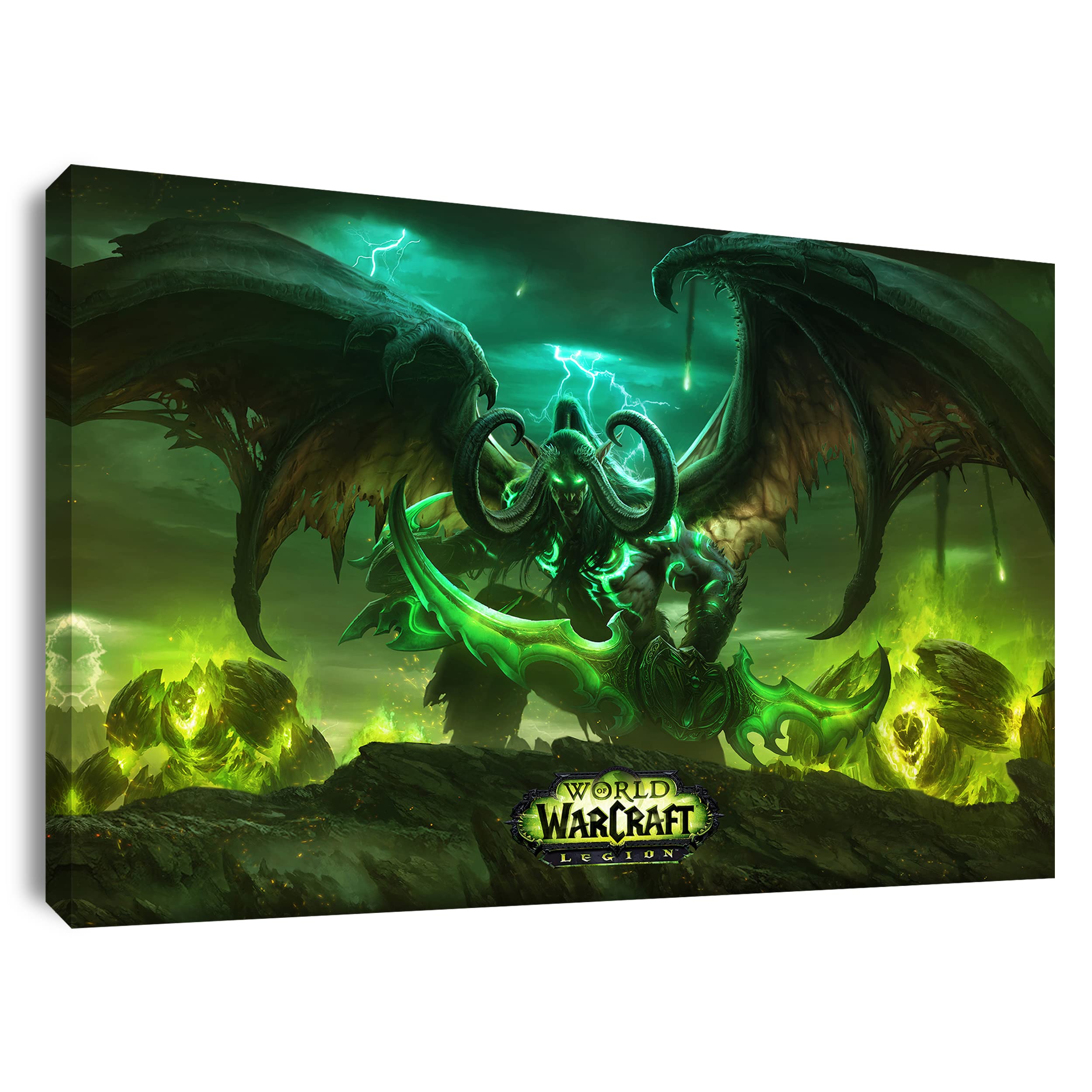 Artis Prints Leinwandbild World of Warcraft, Legion Cover, Klein bis XXL, Inneneinrichtung - Wohnzimmer - Wohnung, Dekoration