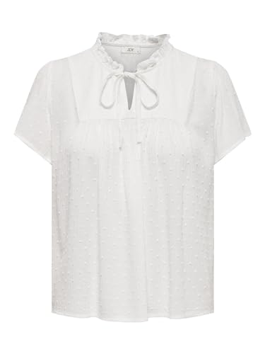 JdY Damen JDYLIMA Life S/S TOP WVN NOOS Bluse, Cloud Dancer, 36