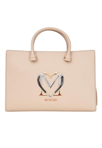 Love Moschino Shopper beige Damen mit Logo, beige, Einheitsgröße