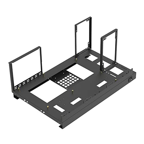 Qsvbeeqj Computer-Motherboard-Gehäuse, Persönlichkeit, offenes Gehäuse, vertikales Übertakten, offener Aluminiumrahmen, Chassis-Rack