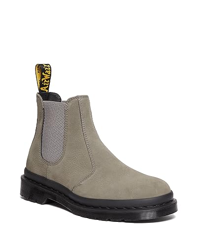 DR. MARTENS Unisex Chelsea Boots, Nickel Grey Milled Nubuck Wp, 45 EU