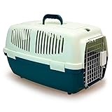 Arquivet Transportbox aus Kunststoff für Haustiere, 59 x 36 x 33 cm, kleine oder mittelgroße Hunde und Katzen, große Nagetiere - Transportbox für Zug und Auto