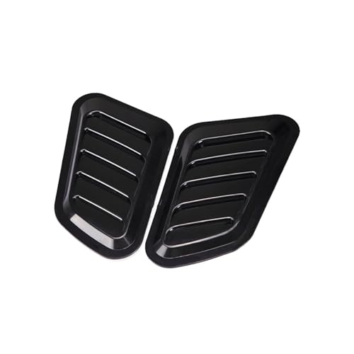 Induktion Schlauch Kit Universal Dekorieren Für ABS Auto Air Flow Intake Hood Scoop Vent Bonnet Abdeckung Auto Zubehör 2Pcs Auto Luftansaug(Schwarz)