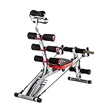 TechFit Multifunktionsbank bauchtrainer für zuhause - Revolutionäre 6-in-1 Sport geräte, ideal zum Straffen und Trainieren der Bauchmuskeln, der Taille, des Rückens, der Schultern und der Beine