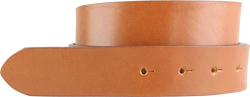 BELTINGER Wechselgürtel aus Vollrindleder mit Druckknöpfen 3,5 cm | Druckknopf-Gürtel für Damen Herren 35mm | Leder-Gürtel ohne Schnalle 3.5cm | Tabac 95cm