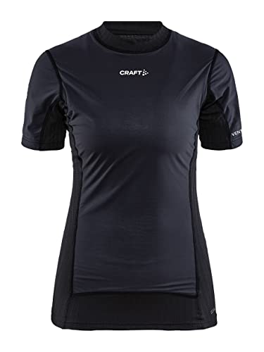 Craft Damen Active Extreme X Wind SS W Oberteile, Schwarz/Granit, M