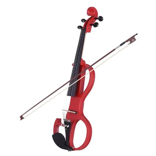 Standard Violine Elektrische 4/4-Gitarre In Voller Größe Massivholz Leises Griffbrett Aus Ebenholz(Red)