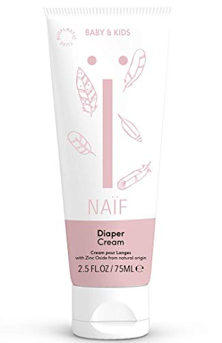 Naïf Windelcreme für Baby & Kind - Beruhigt und regeneriert die Haut bei Windelausschlag - Babywindelcreme mit Zinkoxid, Kamille und Vitamin E - 75ml