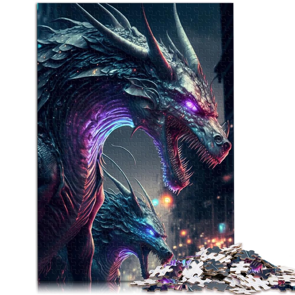 Puzzle-Geschenk „Brave Dragon“ für Erwachsene, Puzzle 1000 Teile, Holzpuzzle, jedes Teil ist einzigartig – anspruchsvolles, unterhaltsames Familienspiel, 1000 Teile (50 x 75 cm)