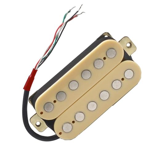 Gelber Humbucker-Tonabnehmer für E-Gitarre mit 4 Leiterkabelspulen-Split-Tonabnehmerteilen Single-Coil-Tonabnehmer (Color : Neck)