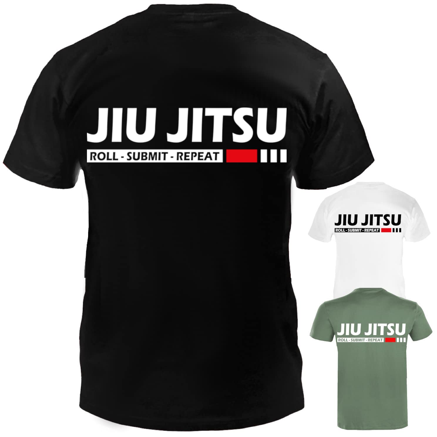 Dynamix Athletics T-Shirt Jiu Jitsu Submit - Jiu Jitsu Kampfsport MMA Grappling Shirt für Sport und Freizeit mit BJJ Aufdruck in 3 tollen Farben (as3, Alpha, x_l, Regular, Regular, Schwarz)