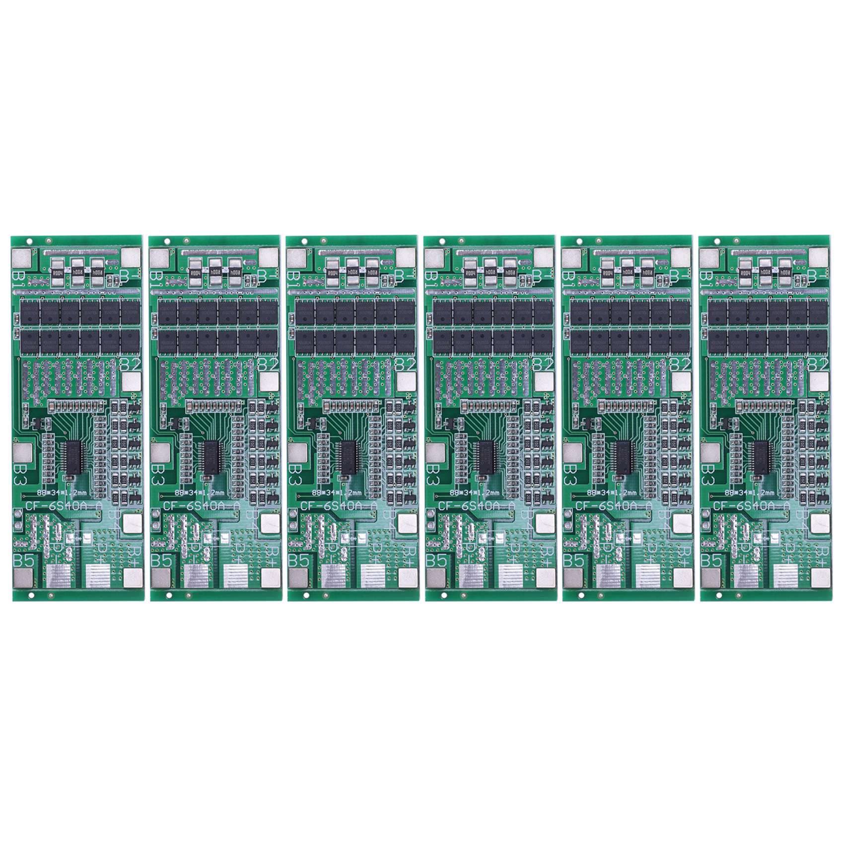 Kiudduy 6X 24 V 6 S 40A 18650 Li-Ion Lithium Batterie SchüTzen Vorstand Solar Beleuchtung Pcb mit Balance für Ebike Roller