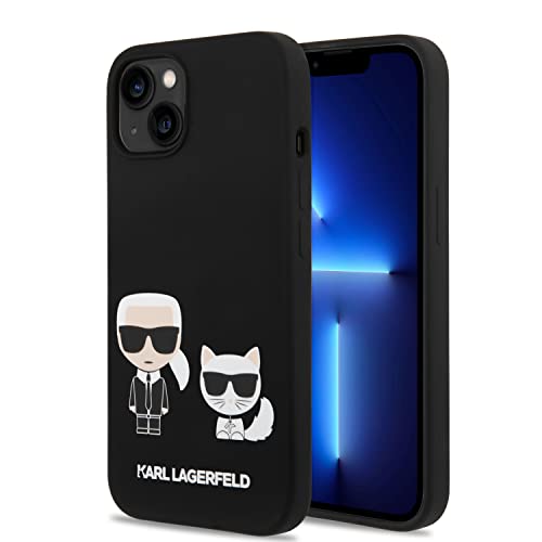 Karl Lagerfeld KLHMP14SSSKCK Hülle für iPhone 14 6,1" hardcase schwarz/Black Liquid Silicone Karl & Choupette