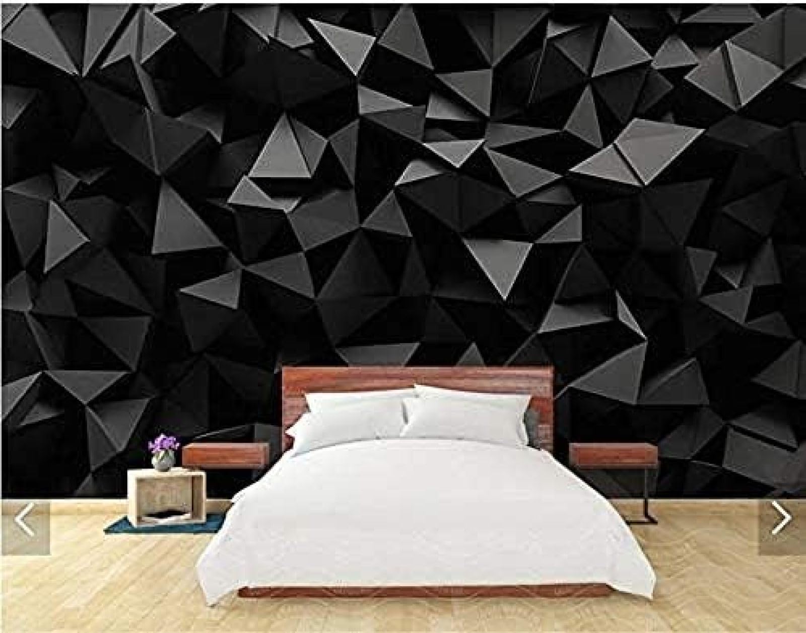 Kreatives Abstraktes Geometrisches Schwarzes Dreieck 3D Tapeten Wanddekoration Fototapete Sofas Wohnzimmer Wandbild Schlafzimmer-200cm×140cm