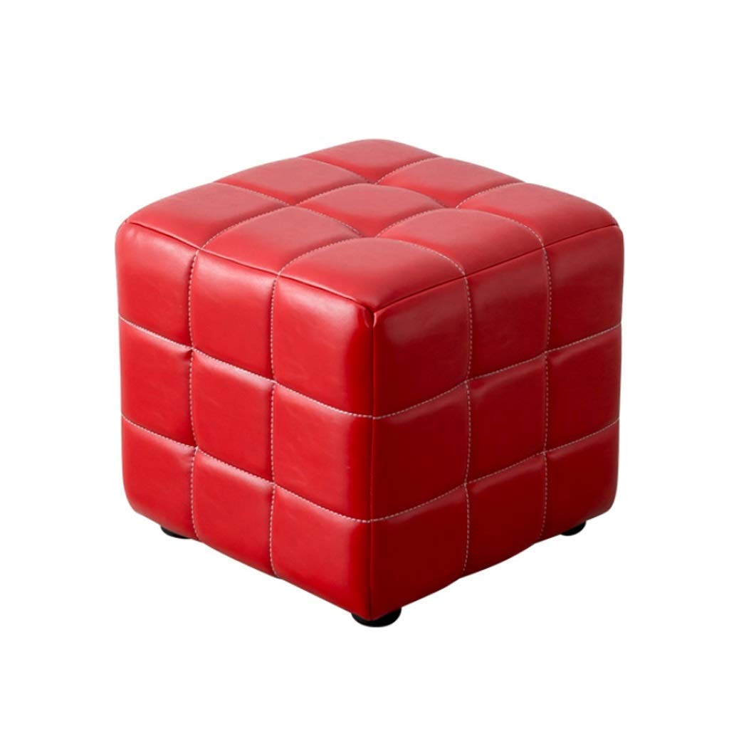 CNBYDK Fußhocker, Fußhocker Pouf Gepolstert Klein, Stuhl Fußhocker Ruhe Modern für Wohnzimmer Schlafzimmer Büro, 40x40x40cm