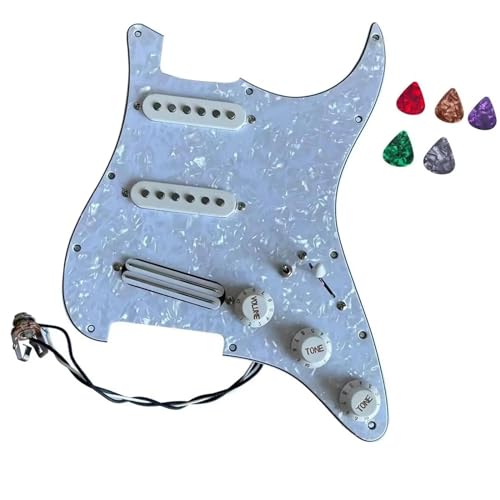 SSS Prewired Pickguard Loaded Pickups Set. Vorinstallierte 7-Wege-Coil-Split-Funktion, Passend Für Gitarre vorverdrahteter Tonabnehmer Schlagbrett